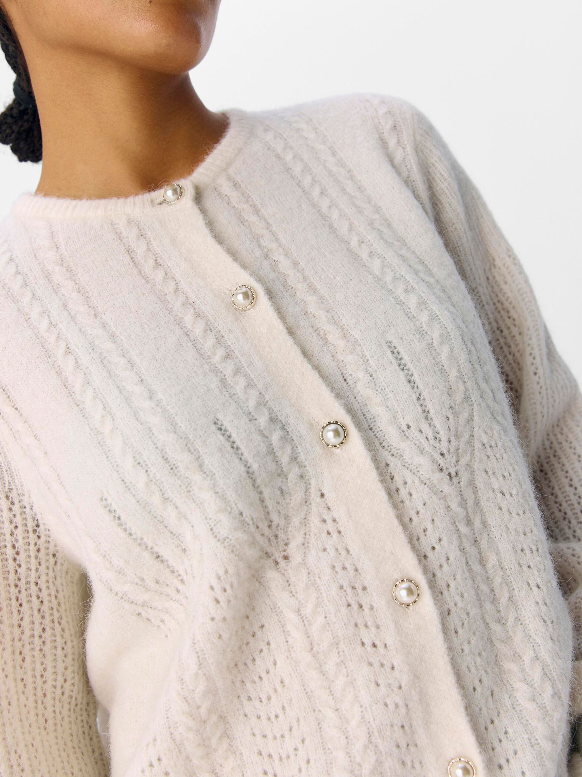 Carousel image - ALPACA WOOL BLEND CARDIGAN, Cloud Dancer | 5
