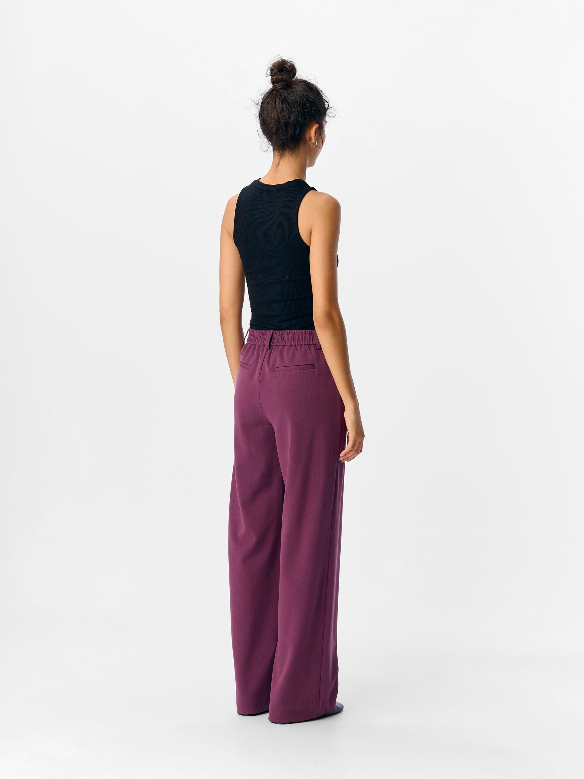 Carousel image - OBJLISA TROUSERS, Mauve Wine | 3