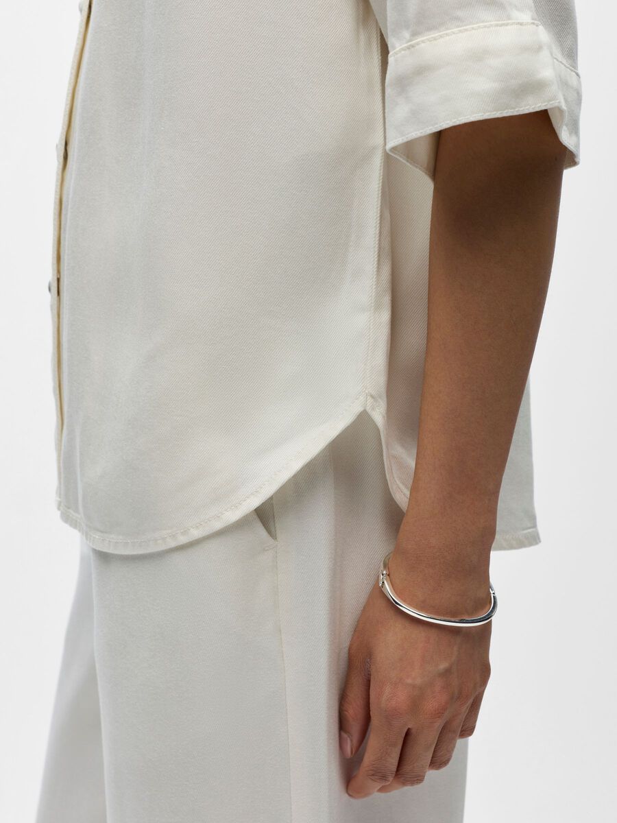 Carousel image - SHORT-SLEEVED DENIM SHIRT, Cloud Dancer | 5