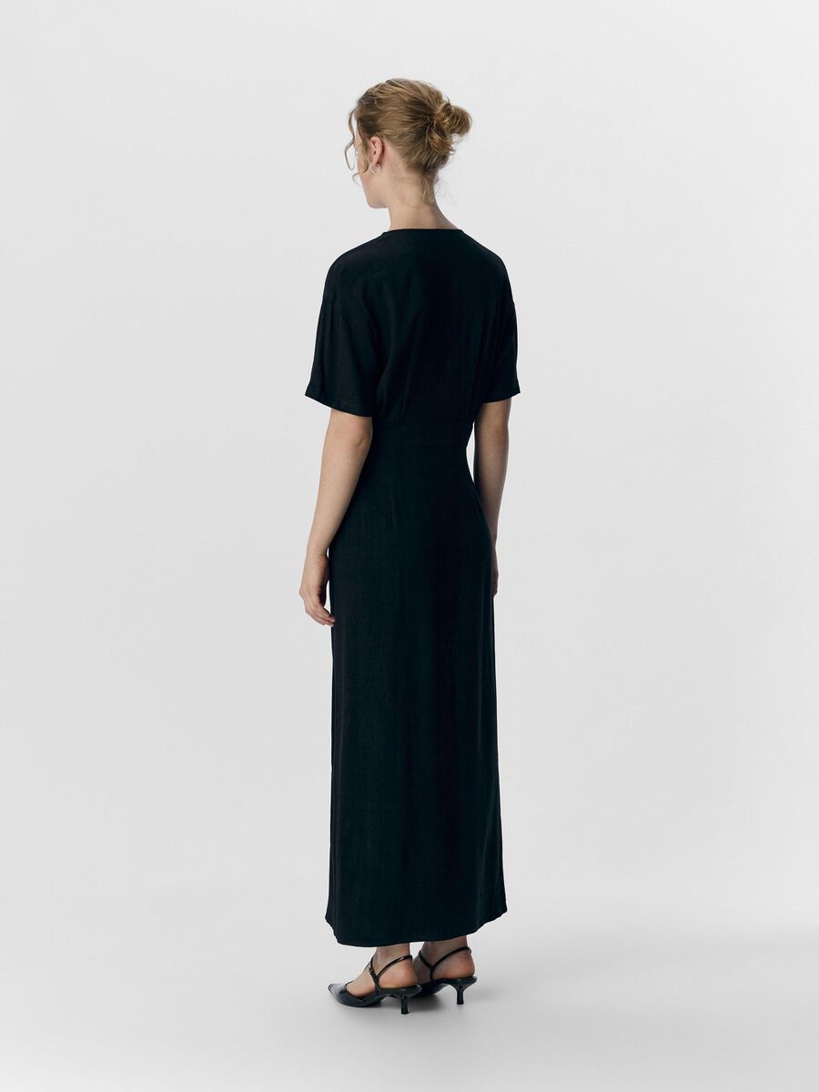 OBJECT MAXI WRAP DRESS, Black, highres - 23045712_Black_004.jpg