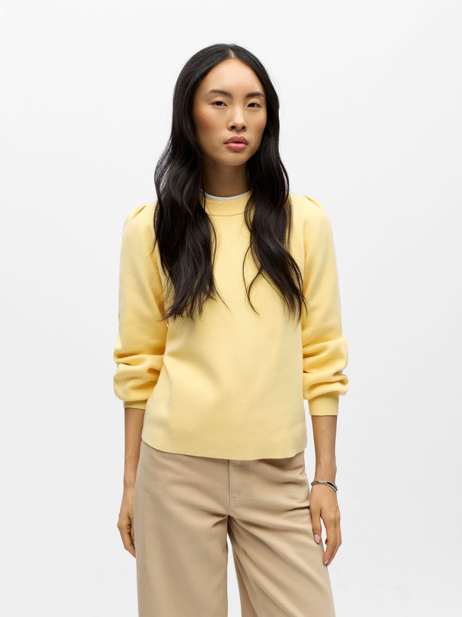 Product carousel image - BALLOON SLEEVED JUMPER, Sunlight | 1