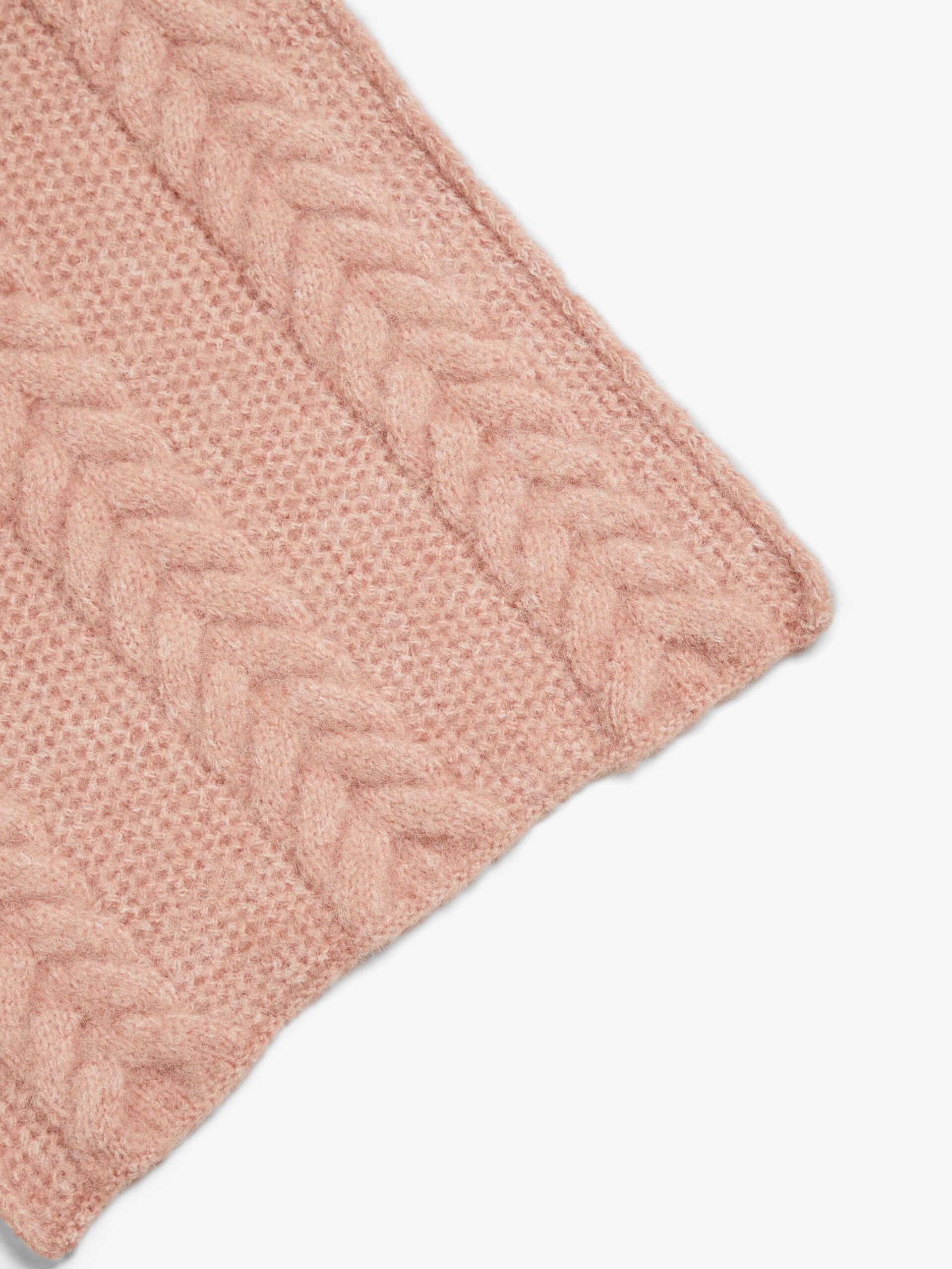 Carousel image - CABLE KNITTED SCARF, Misty Rose | 4