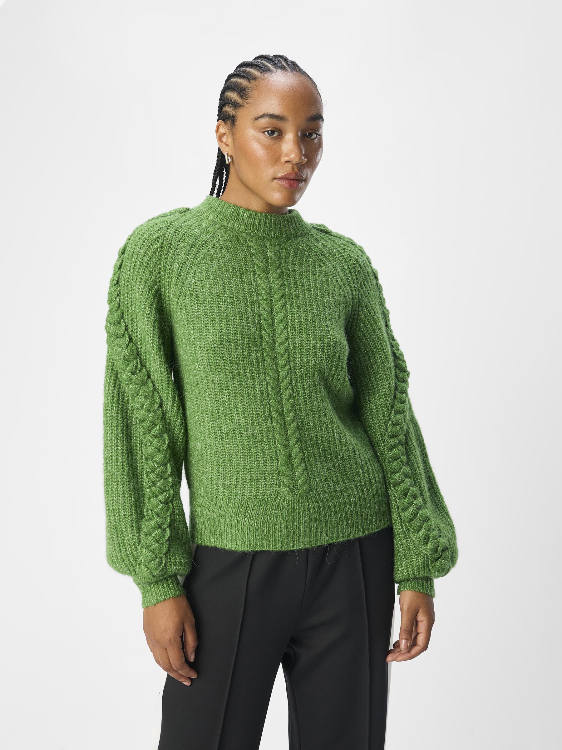 CABLE KNIT JUMPER Green .OBJECT CI UK