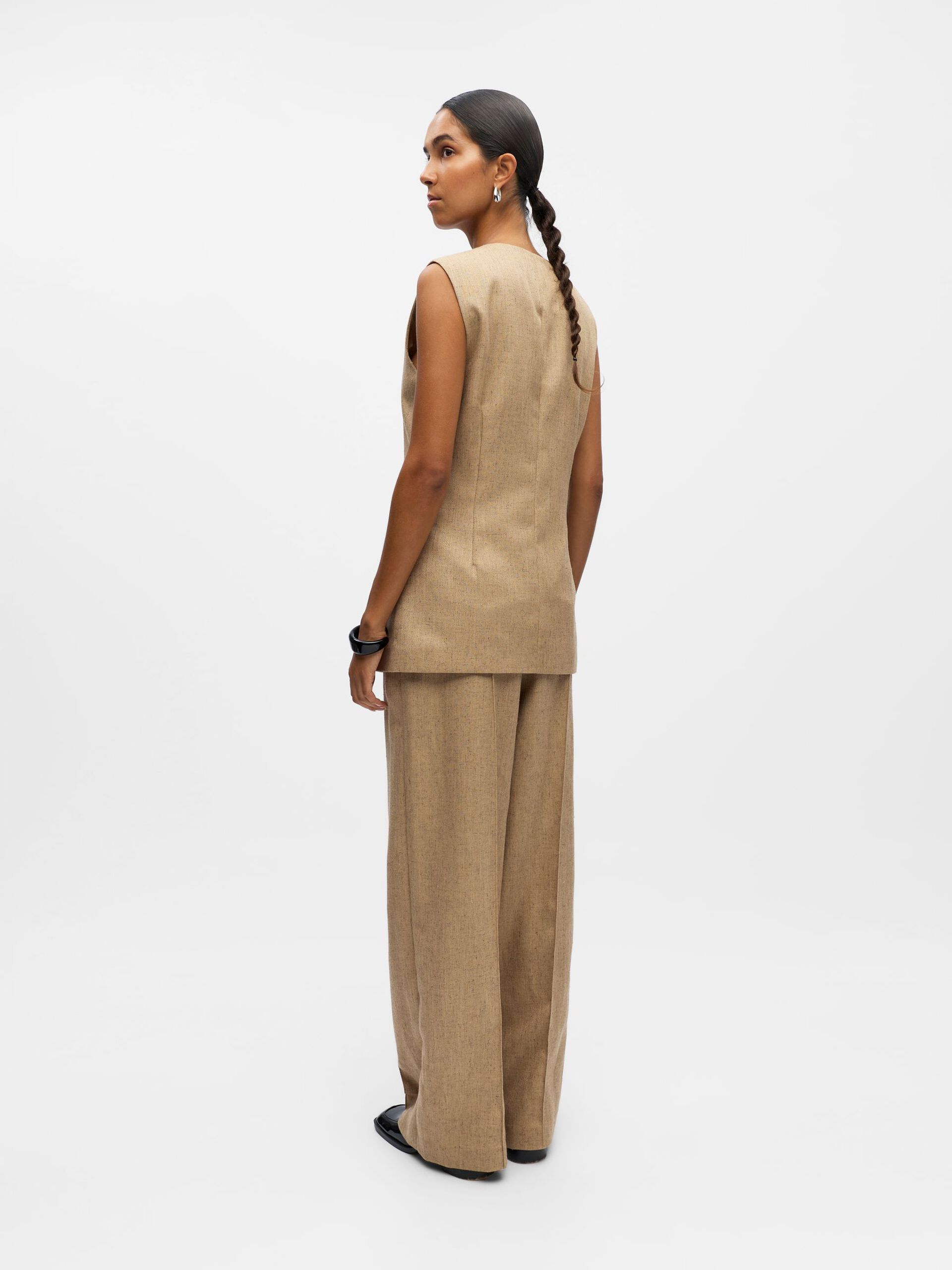Carousel image - WIDE LEG TROUSERS, Tannin | 3