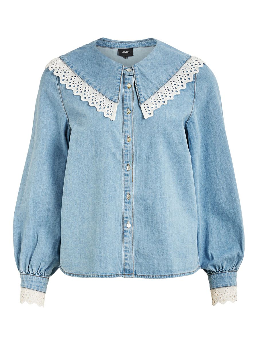 OBJECT BRODERIE CHEMISE EN JEAN, Light Blue Denim, highres - 23031934_LightBlueDenim_001.jpg