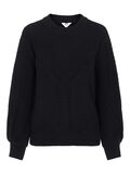 Object Collectors Item BALLOON SLEEVED KNITTED PULLOVER, Black, highres - 23036274_Black_001.jpg