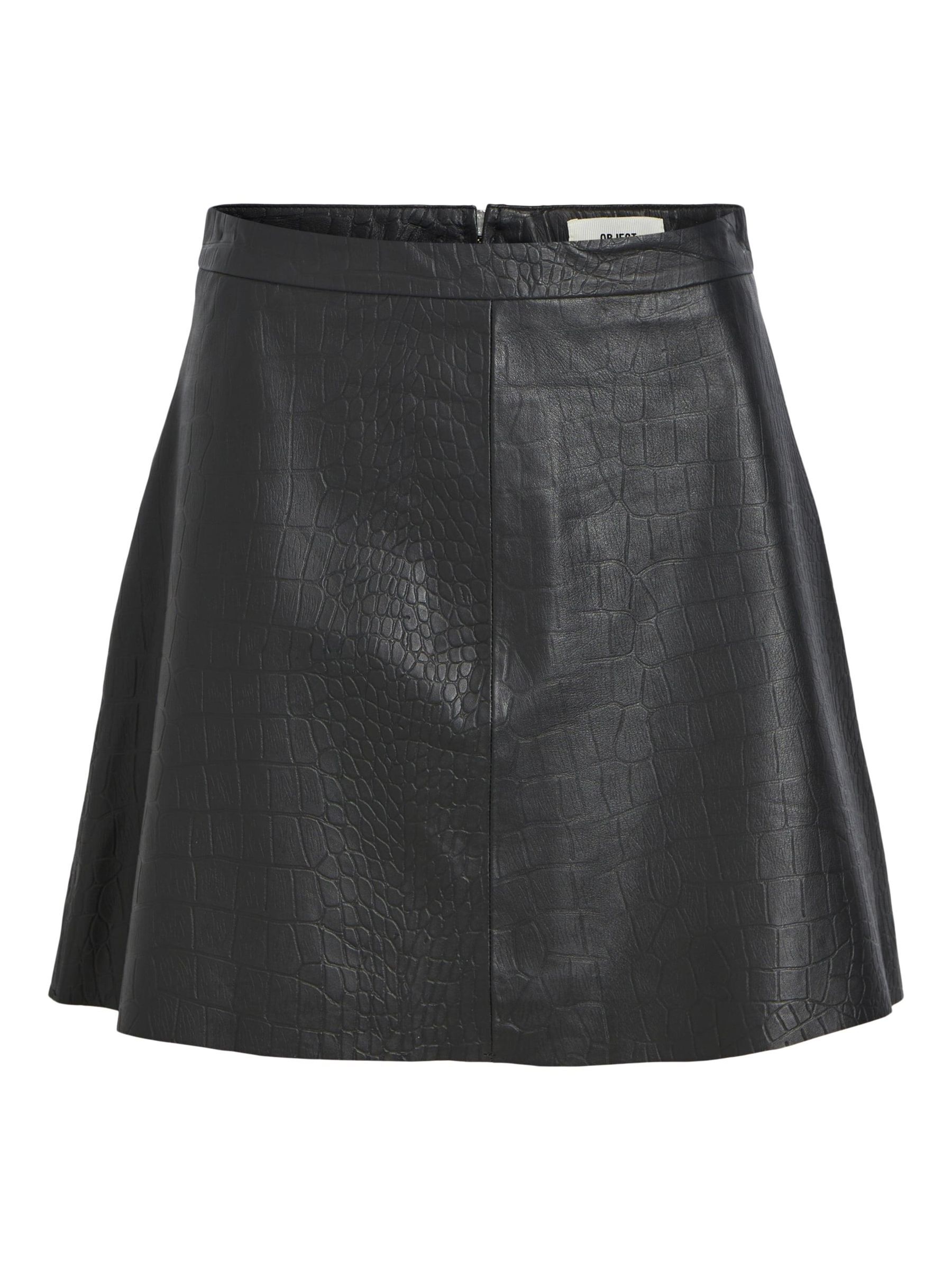Black leather a on sale line skirt uk