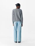 Product image thumbnail - LONG SLEEVED KNITTED PULLOVER, Medium Grey Melange | 3
