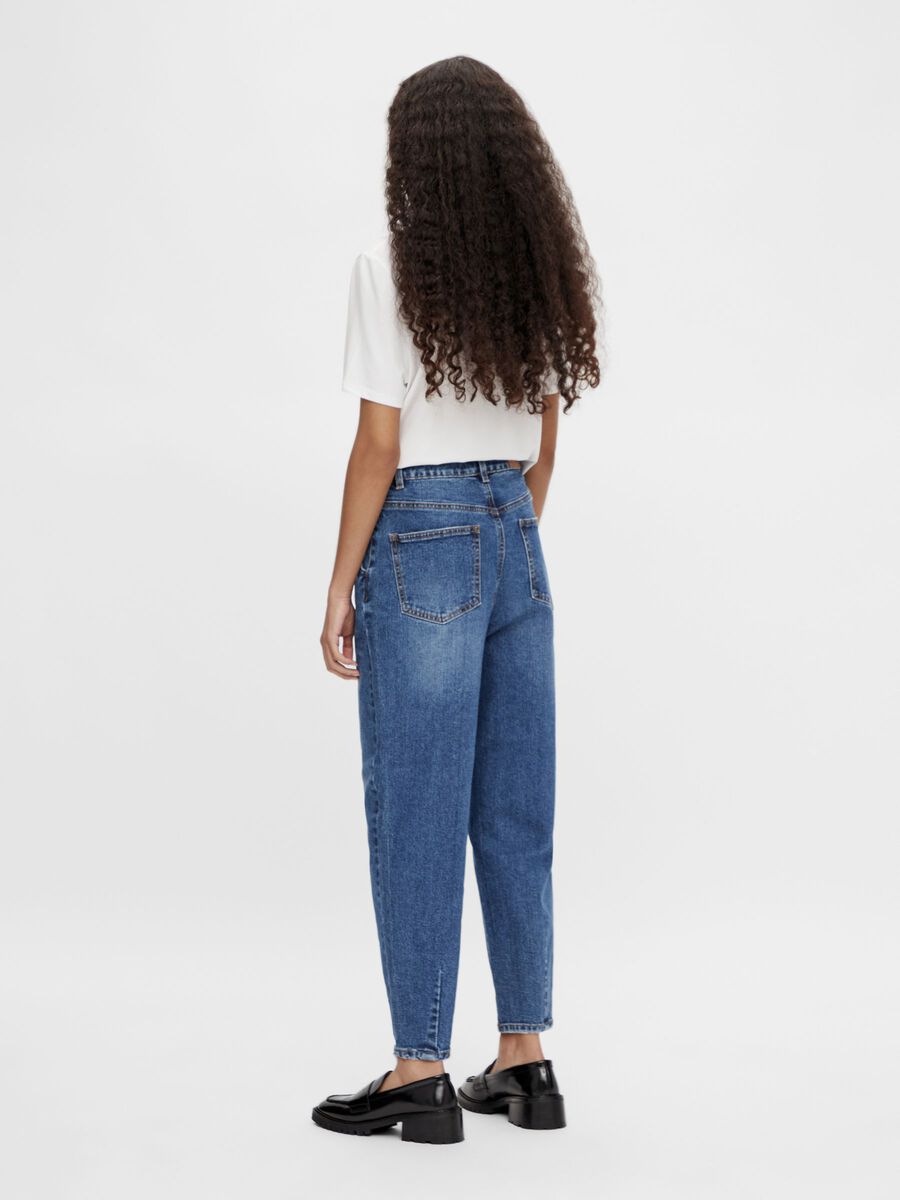 OBJECT CROPPED MOM JEANS, Medium Blue Denim, highres - 23035053_MediumBlueDenim_004.jpg