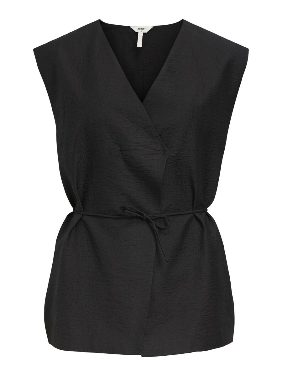 OBJECT TIE-FRONT WAISTCOAT, Black, highres - 23046028_Black_001.jpg