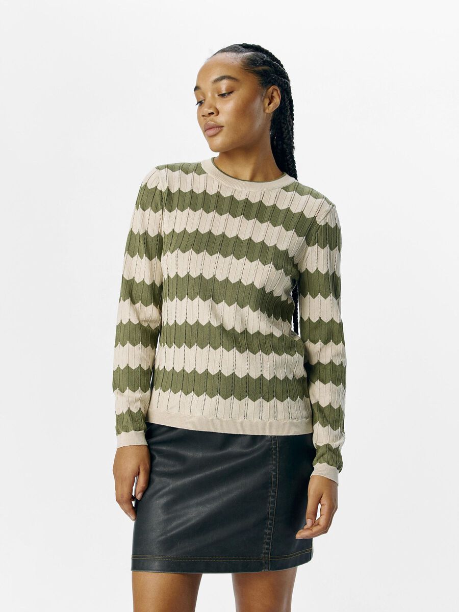 OBJECT STRIPED KNITTED PULLOVER, Sandshell, highres - 23045708_Sandshell_1165994_003.jpg