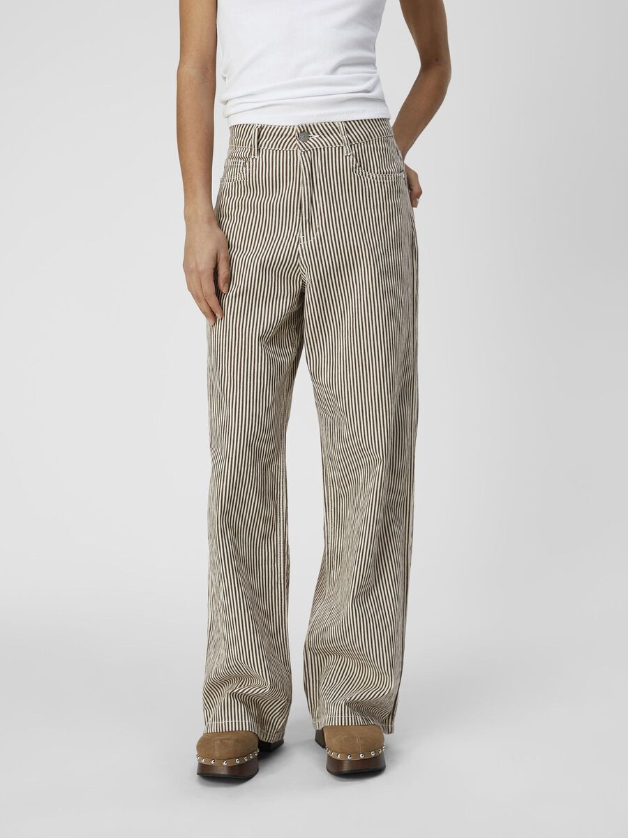 OBJECT STRIPED WIDE FIT JEANS, Sandshell, highres - 23044175_Sandshell_1101183_003.jpg