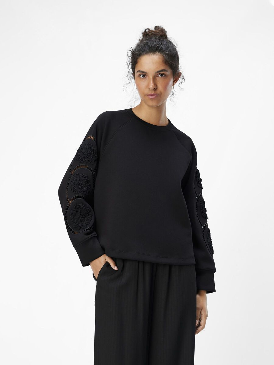 OBJECT EMBROIDERED SWEATSHIRT, Black, highres - 23045024_Black_003.jpg