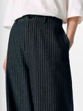 Product image thumbnail - À RAYURES PANTALON À JAMBE AMPLE, Black Denim | 5