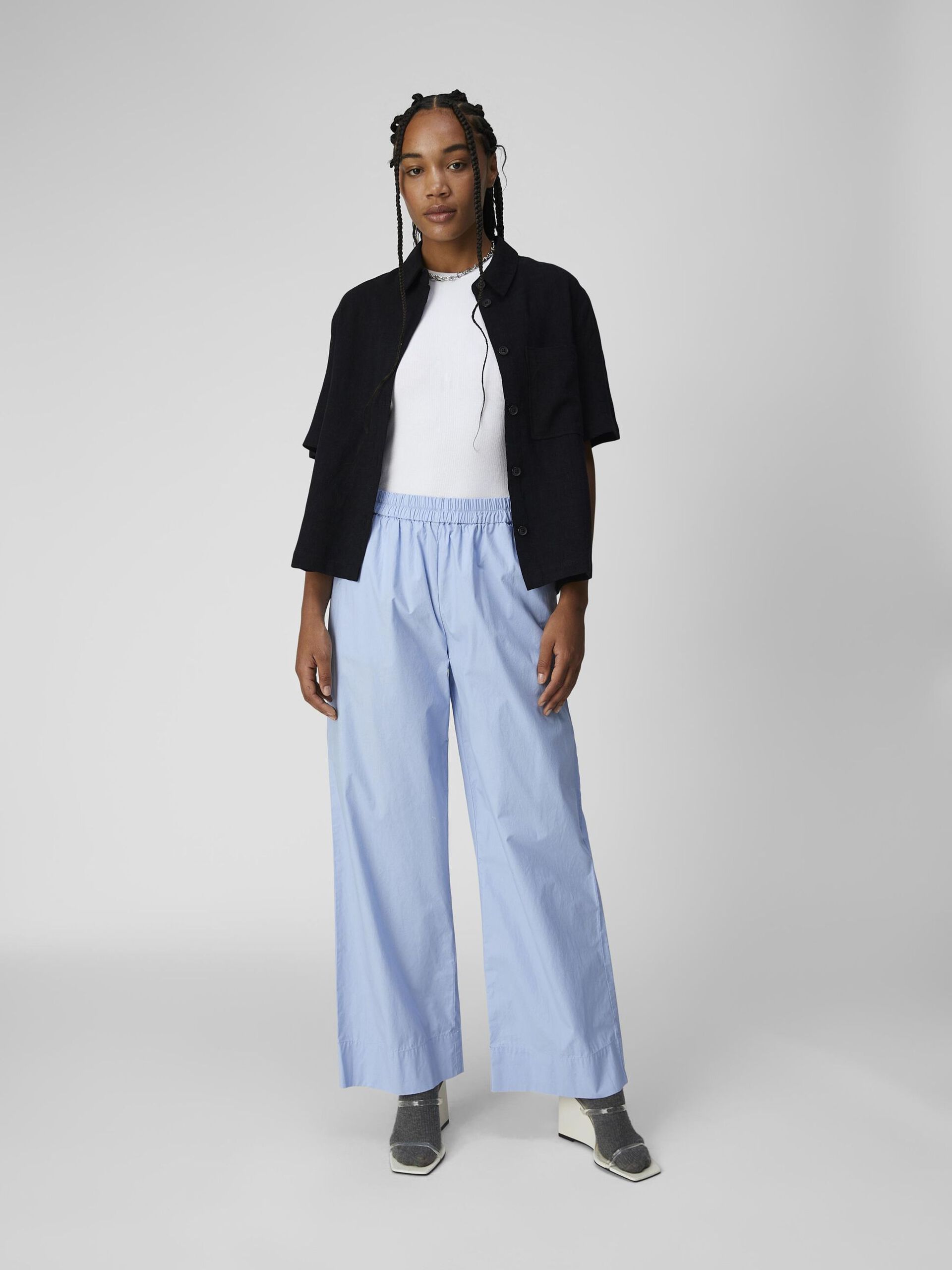 Carousel image - LINEN SHIRT, Black | 4