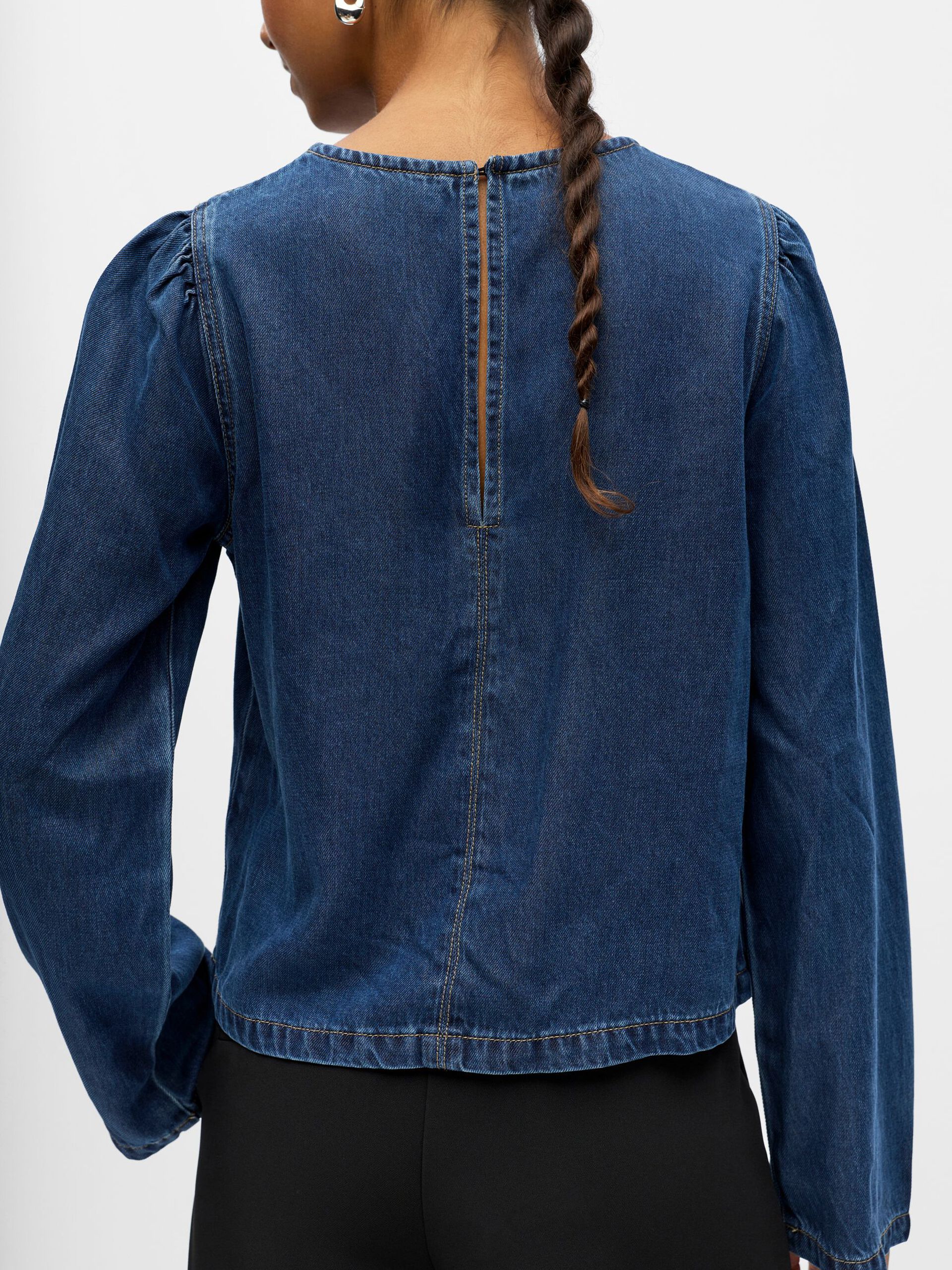 Carousel image - DENIM BLUSE, Dark Blue Denim | 6