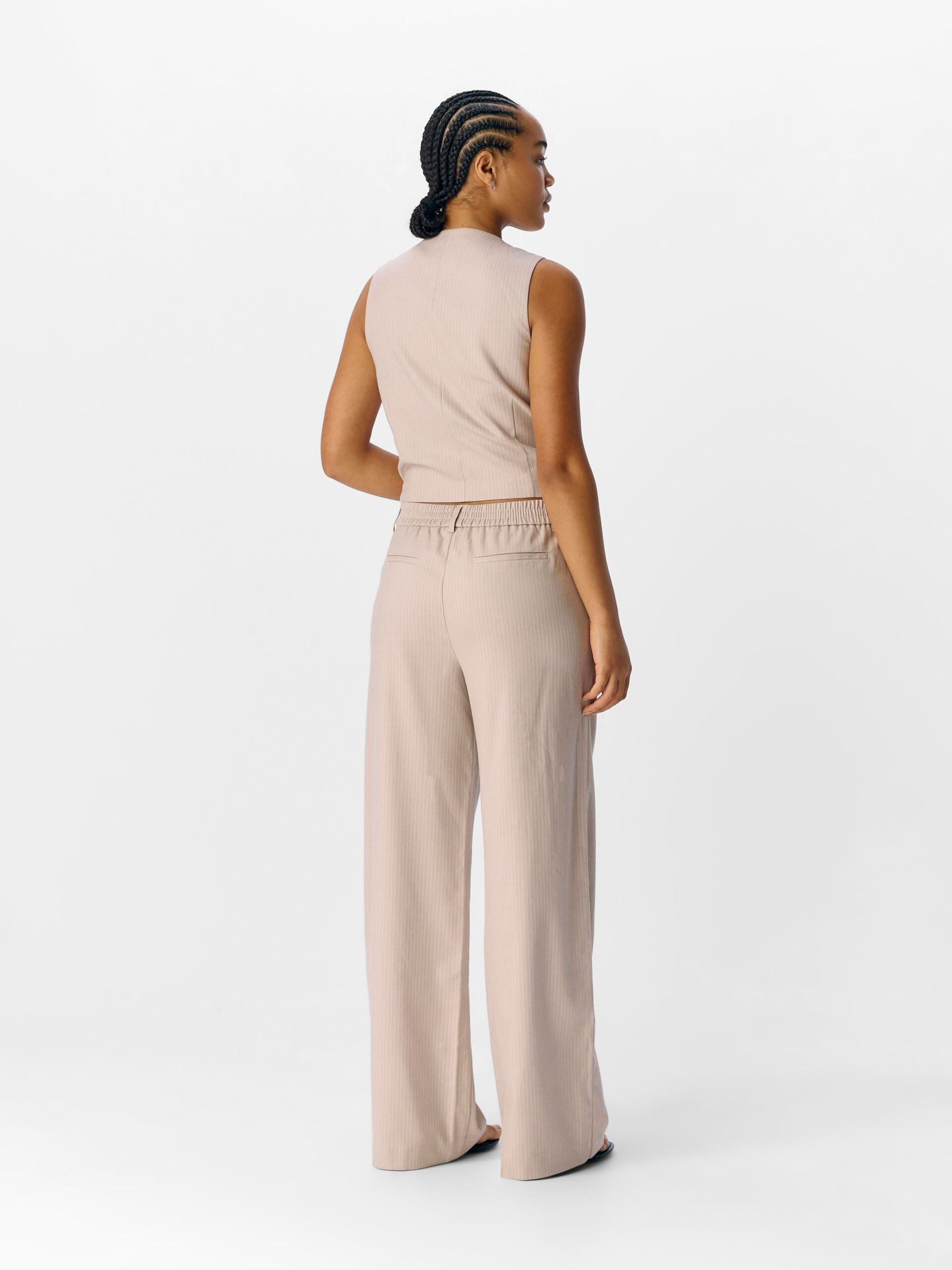Carousel image - OBJLISA WIDE-LEG TROUSERS, Sandshell | 3