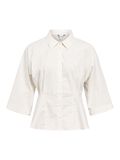Product image thumbnail - PEPLUM SKJORTA, White Sand | 1