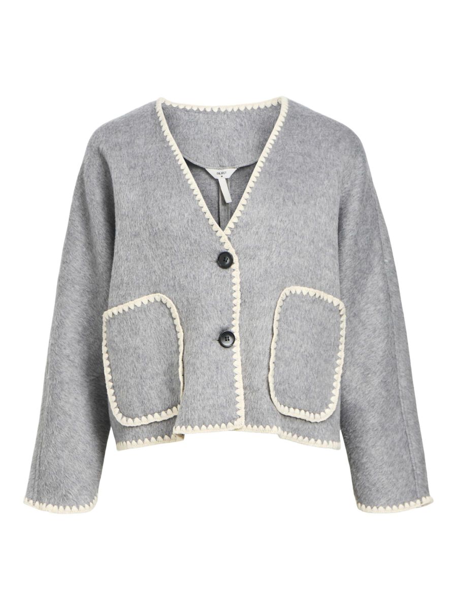 OBJECT KNITTED JACKET, Light Grey Melange, highres - 23045906_LightGreyMelange_1180186_001.jpg