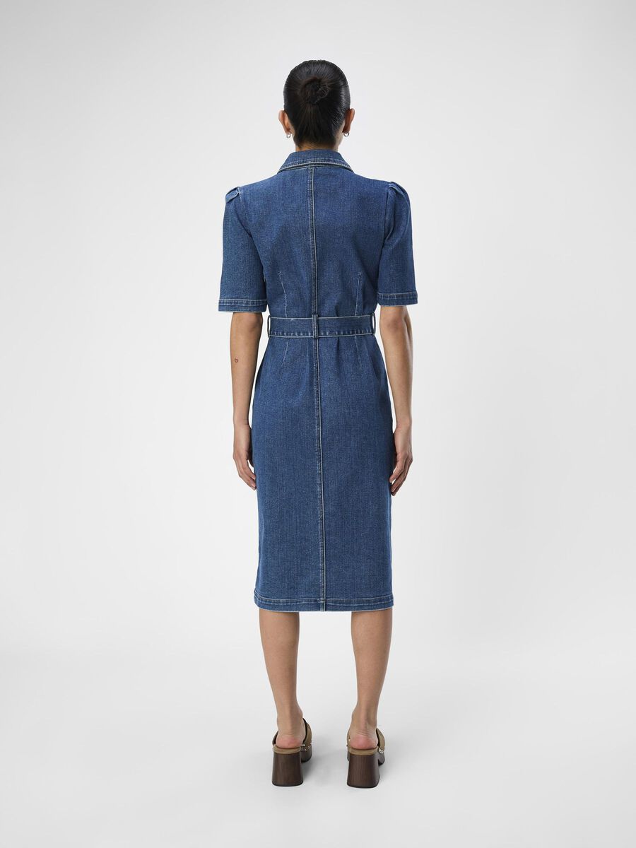 OBJECT DENIM MIDI DRESS, Medium Blue Denim, highres - 23036902_MediumBlueDenim_004.jpg
