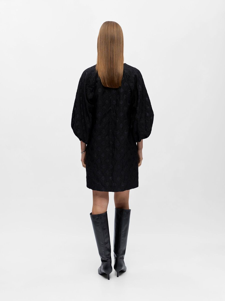 Product carousel image - JACQUARD MINI DRESS, Black | 2
