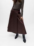 Product image thumbnail - HIGH WAISTED MIDI SKIRT, Seal Brown | 5