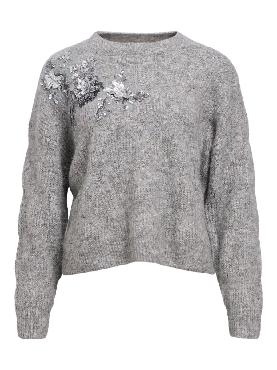 OBJECT DETAILED  KNITTED PULLOVER, Medium Grey Melange, highres - 23045535_MediumGreyMelange_001.jpg