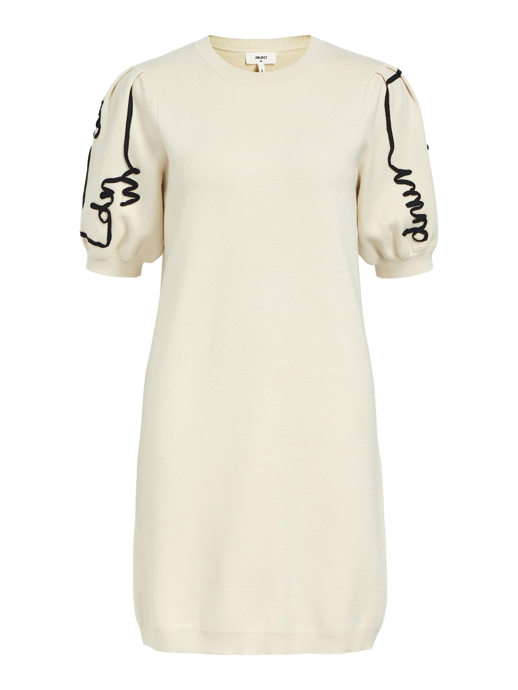 Beige shop jurk gebreid