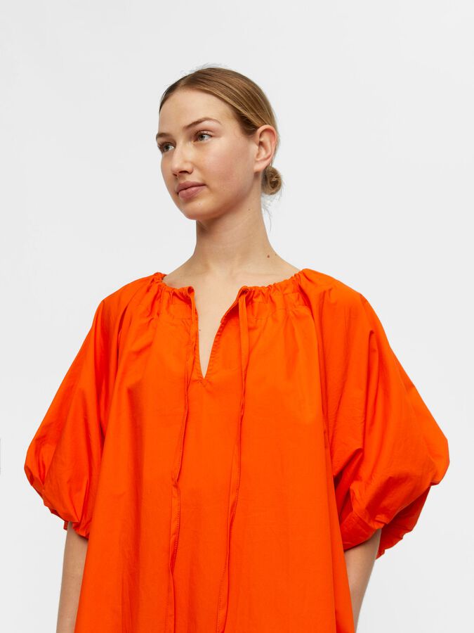 Taktil sans ansøge nummer Orange VOLUMINOUS MIDI DRESS | Object Collectors Item®