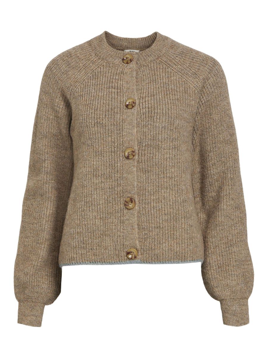 Object Collectors Item ROUND NECK KNITTED CARDIGAN, Fossil, highres - 23042976_Fossil_1065356_001.jpg