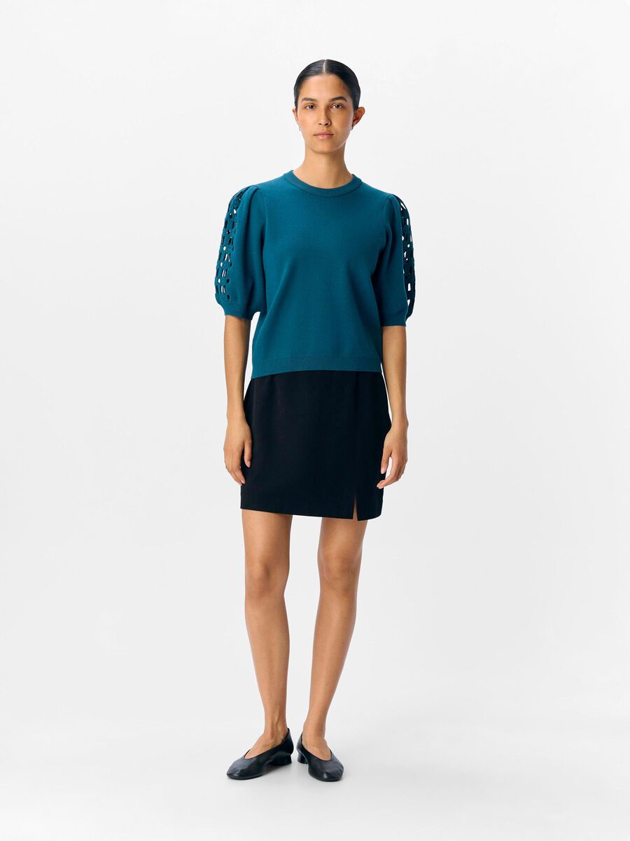 Product carousel image - SHORT SLEEVED KNITTED PULLOVER, Legion Blue | 1