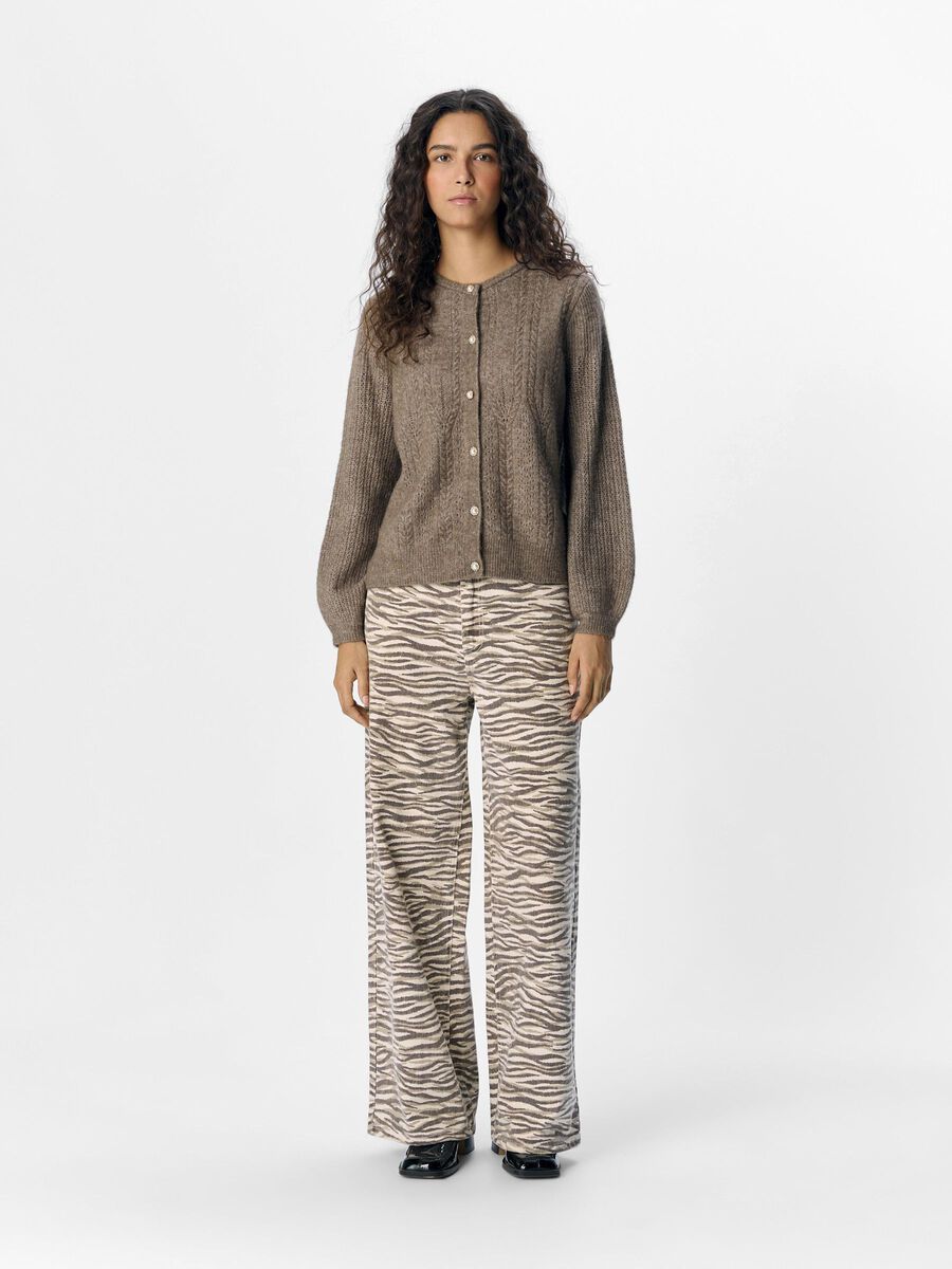 Carousel image - ALPACA WOOL BLEND CARDIGAN, Morel | 4