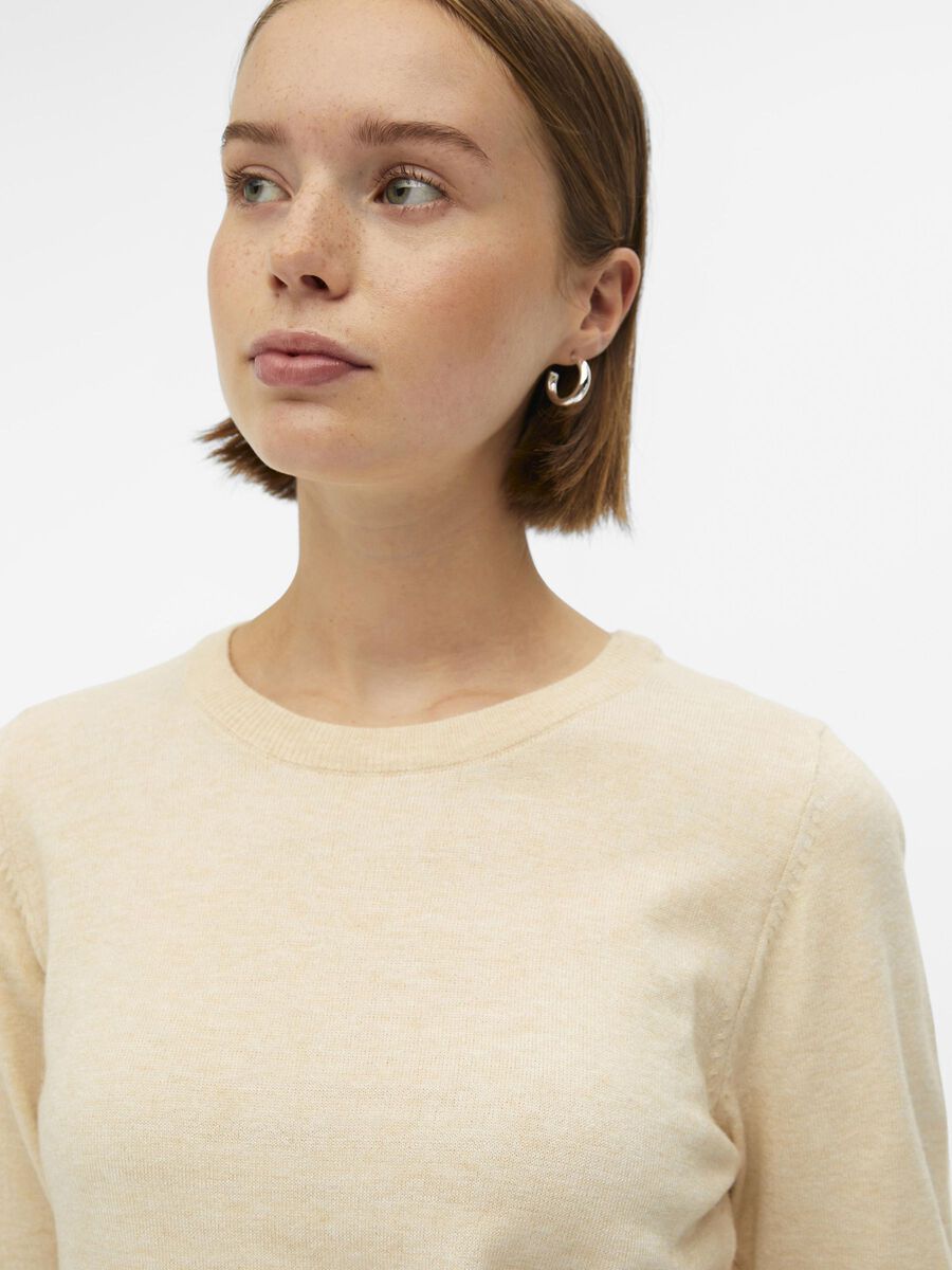 Carousel image - OBJTHESS KNITTED PULLOVER, Sandshell | 6