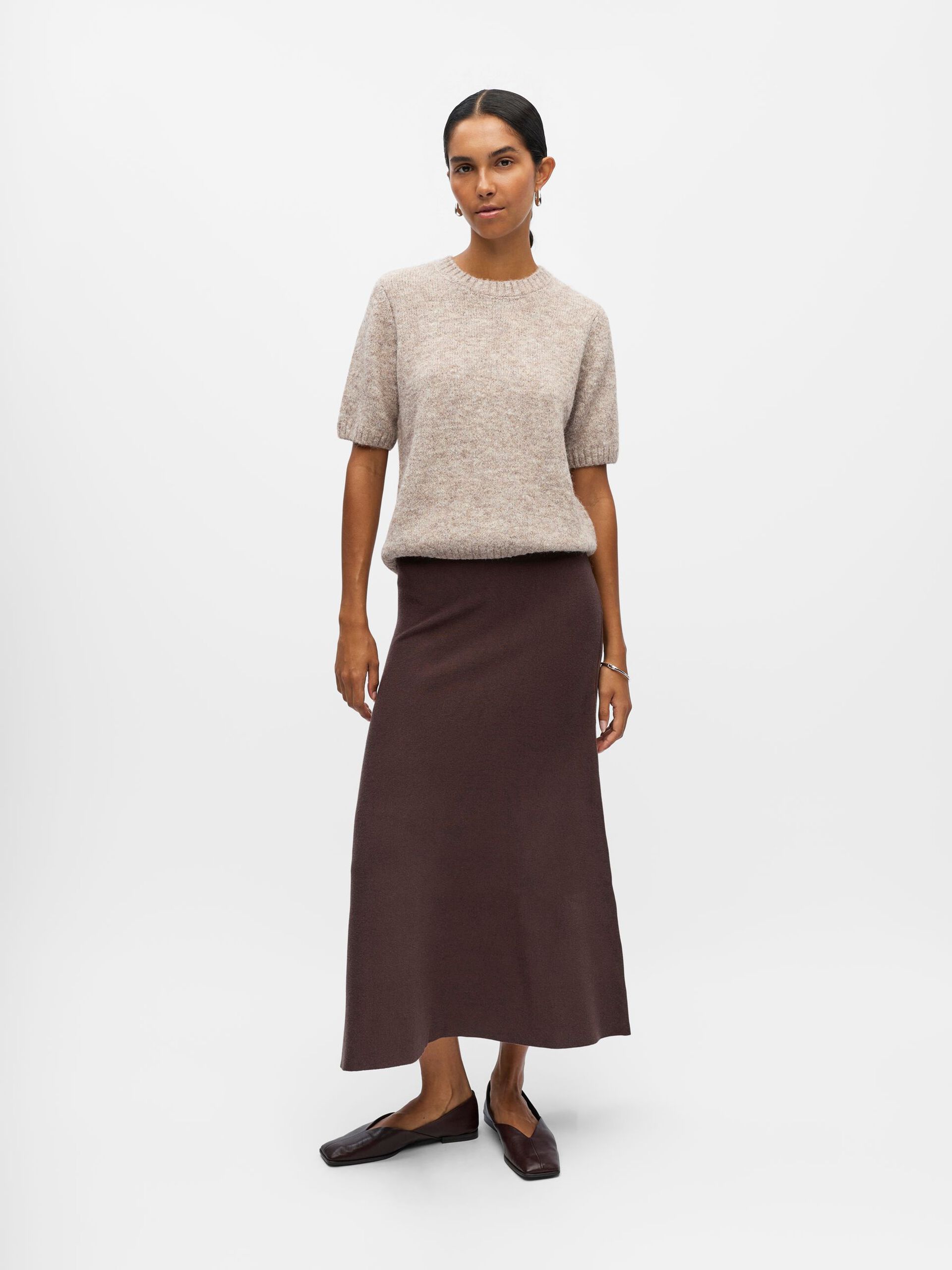 Carousel image - KNITTED MAXI SKIRT, Seal Brown | 4