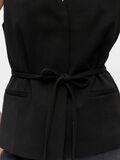 Product image thumbnail - BELTED V-NECK VEST, Black | 5