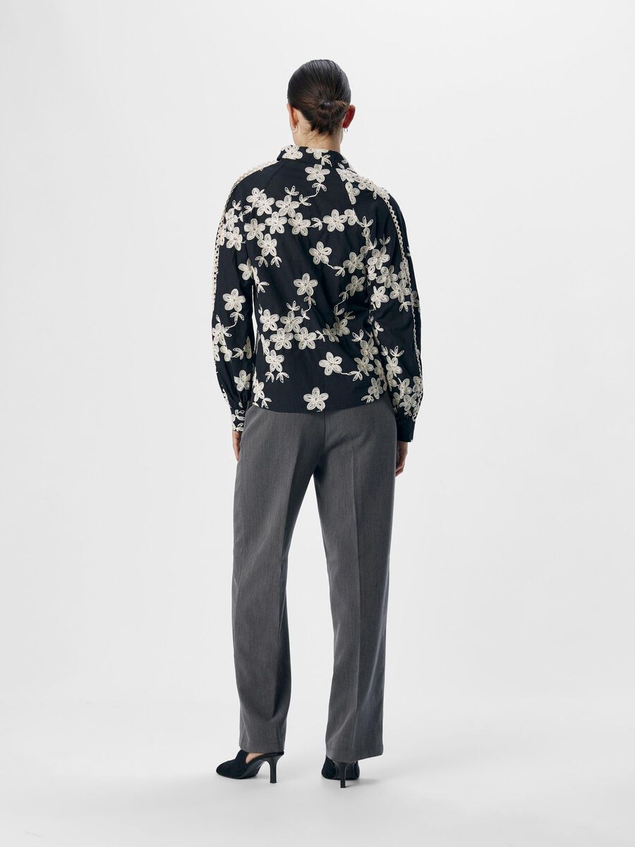 OBJECT EMBROIDERED SHIRT, Black, highres - 23046614_Black_1187273_004.jpg