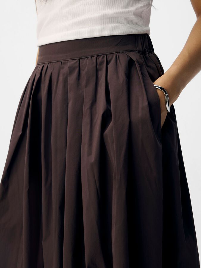 Carousel image - A-LINE MAXI SKIRT, Seal Brown | 5