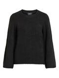 Object Collectors Item BALLOON SLEEVED KNITTED PULLOVER, Black, highres - 23027064_Black_001.jpg