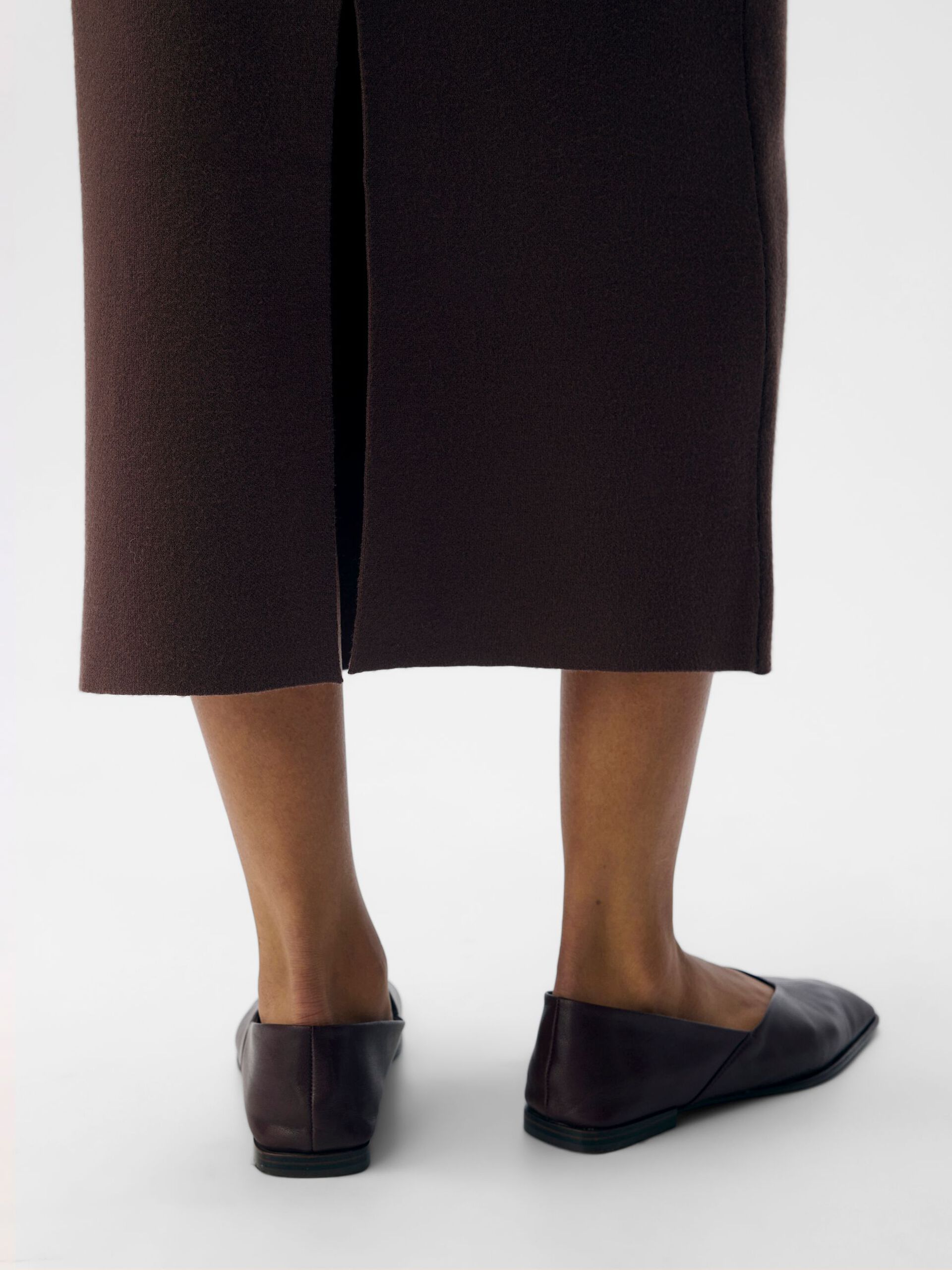Carousel image - KNITTED MAXI SKIRT, Seal Brown | 5