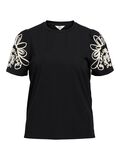 Product image thumbnail - SHORT SLEEVED TOP, Black | 1