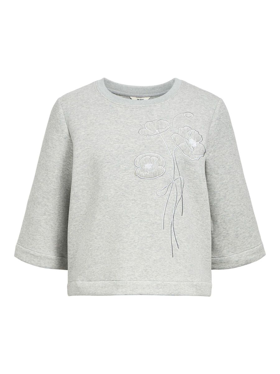 OBJECT EMBROIDERED SWEATSHIRT, Light Grey Melange, highres - 23046002_LightGreyMelange_001.jpg
