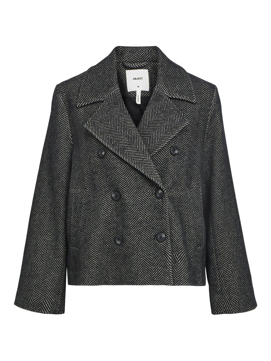 OBJECT OBJKEILY SHORT JACKET, Medium Grey Melange, highres - 23040644_MediumGreyMelange_1121414_001.jpg