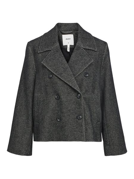 OBJECT OBJKEILY SHORT JACKET, Medium Grey Melange, highres - 23040644_MediumGreyMelange_1121414_001.jpg