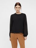 Object Collectors Item BALLOON SLEEVED PUFF BLOUSE, Black, highres - 23034458_Black_003.jpg