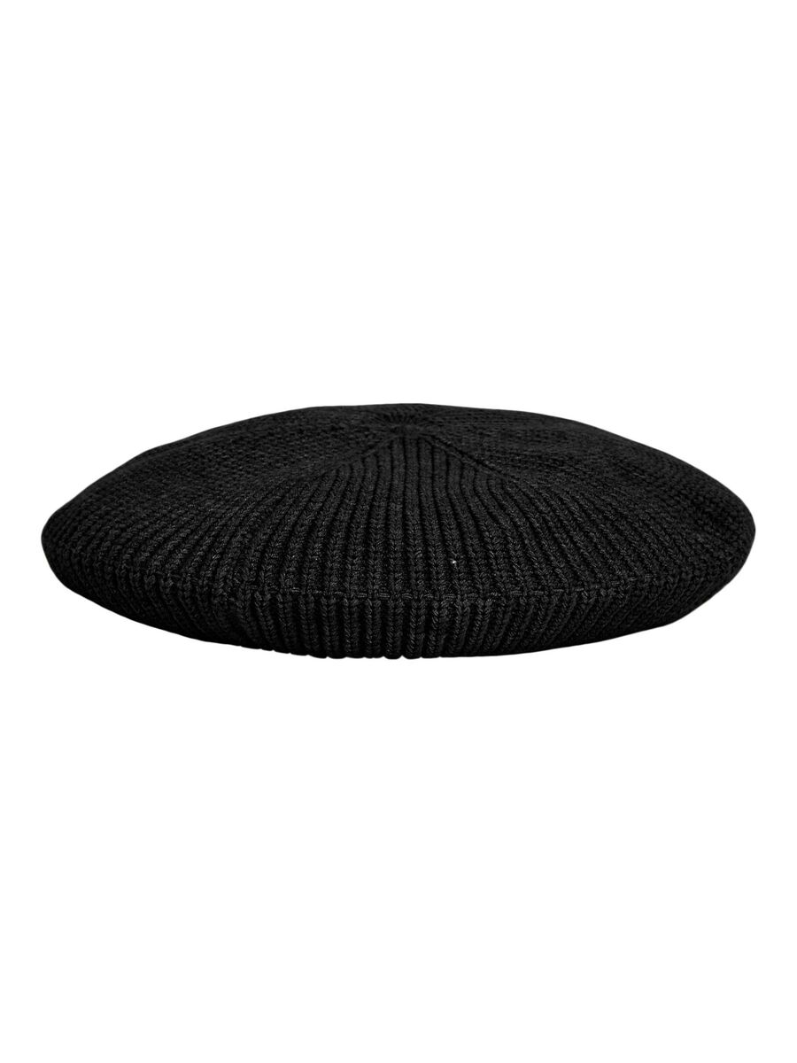 OBJECT KNITTED BERET, Black, highres - 23042585_Black_001.jpg