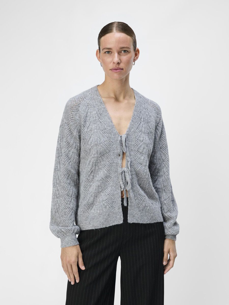 OBJECT BOW CARDIGAN, Medium Grey Melange, highres - 23044650_MediumGreyMelange_003.jpg