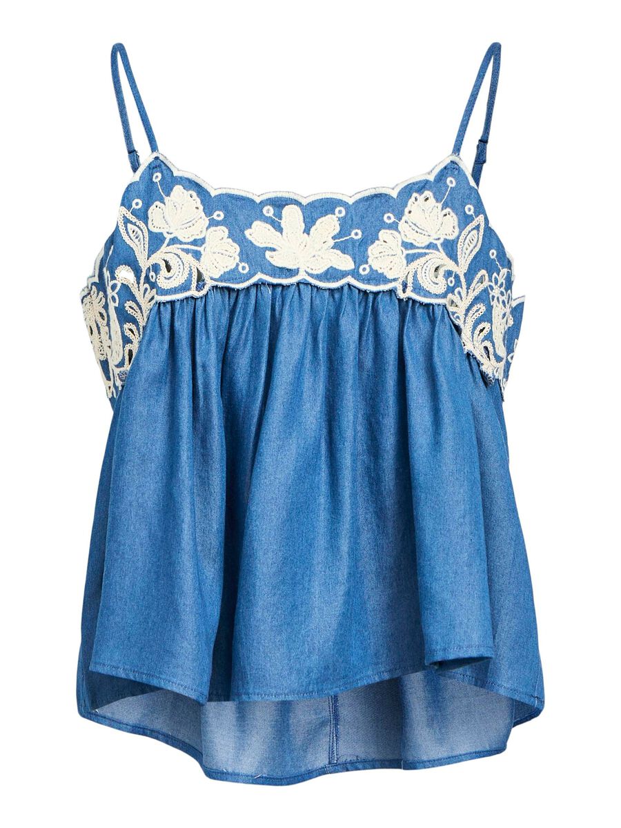 OBJECT EMBROIDERE CAMISOLE, Medium Blue Denim, highres - 23045734_MediumBlueDenim_1159787_001.jpg