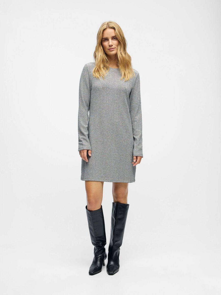 Product carousel image - GLITTER MINI DRESS, Silver | 6