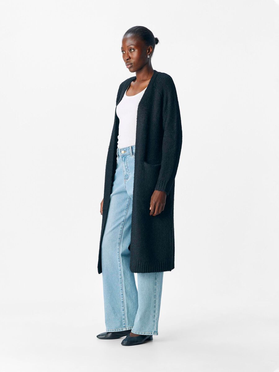 Product carousel image - LONGLINE STRICKJACKE, Black | 1