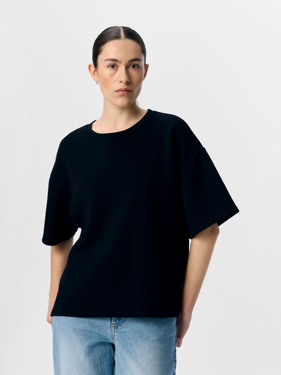 OBJECT BOXY T-SHIRT, Black, highres - 23047203_Black_003.jpg